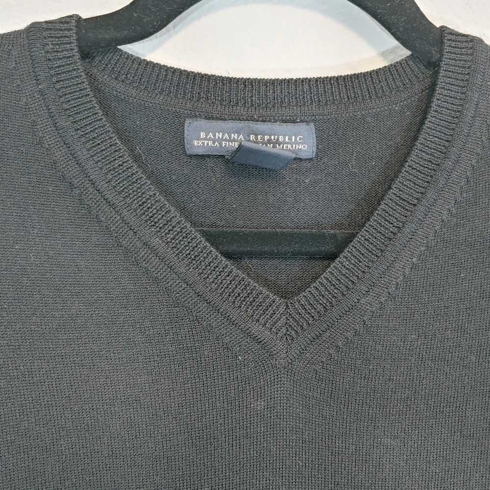 Banana Republic Men's Extra Fine Merino Wool Knit Sweater Sz XL Contemporary